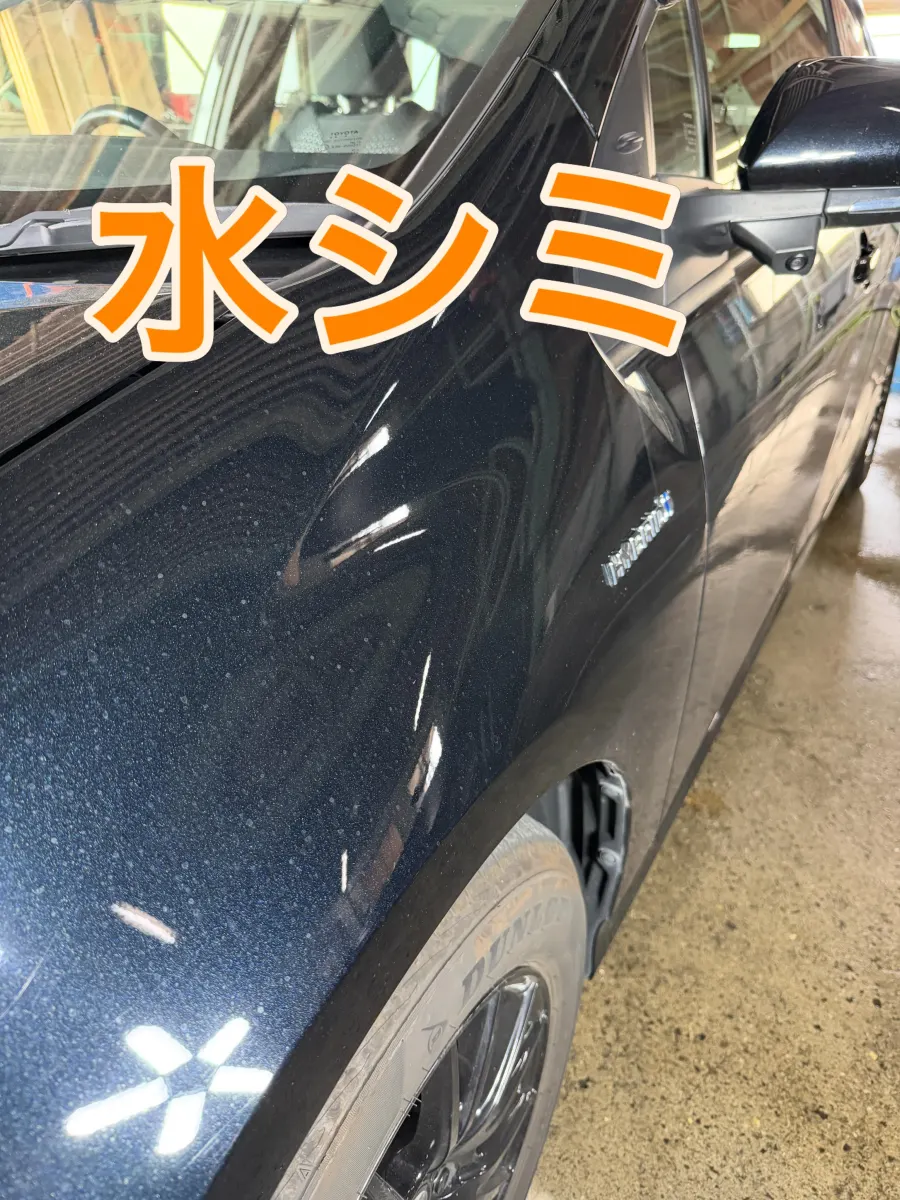 水シミが付いたフェンダー 施工前